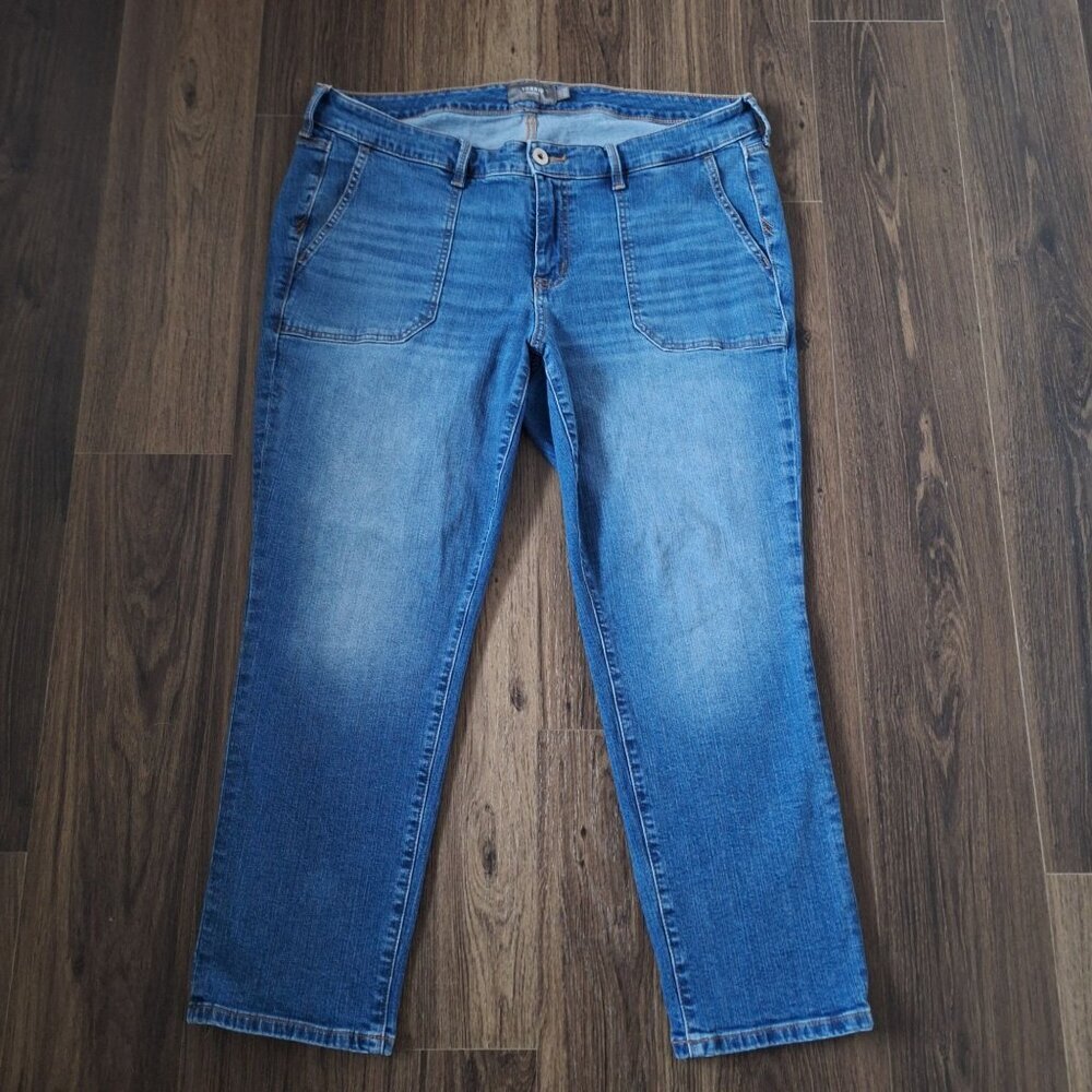 💙 Torrid Feel The Fit Denim Jeans Size 16R Comfy Casual Stretch